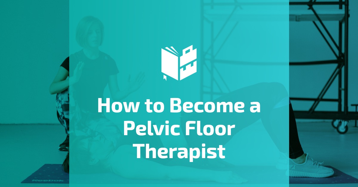 Pelvic floor therapist guiding a patient through a pelvic floor exercise on a mat